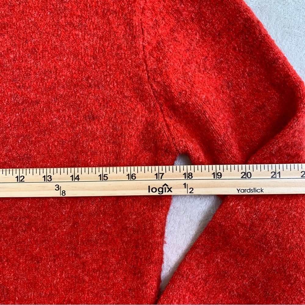 MNG By Mango Women's Size XL Red Long Sleeve Buttoned Turtleneck Knit Sweater - Picture 10 of 10